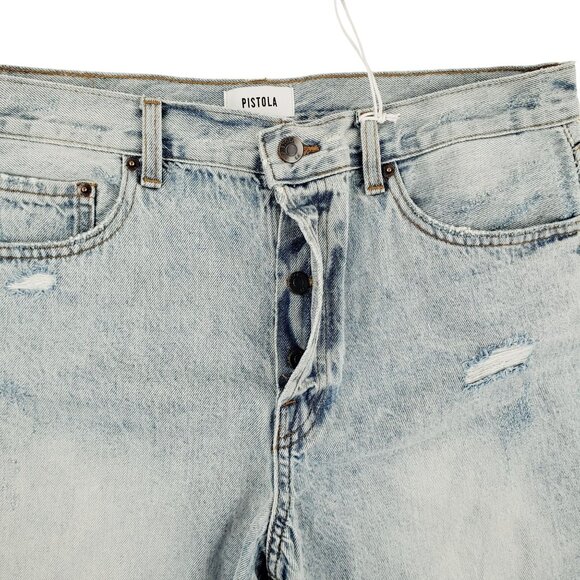 Pistola Devin Button Fly High Rise Mom Cut Off Jean Shorts 32 (Measures 34) NWT - Picture 5 of 13